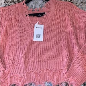 Zaful pink sweater